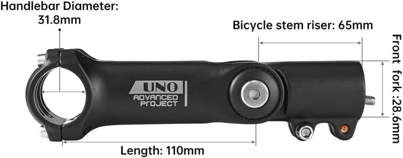 BESNIN Adjustable Bike Stem 0-120 Degree for 31.8 mm 90mm/110mm stem, Adjustable MTB Stem Mountain Bike Handlebar Stem for Bicycle, Road Bike, MTB, BMX, Cycling - Image 2